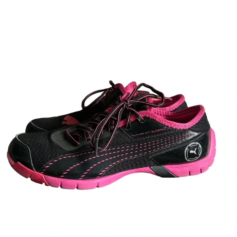 Puma Future Cat Light Black&Pink Sneakers Women’s Size 8.5 Sleek Lightweight